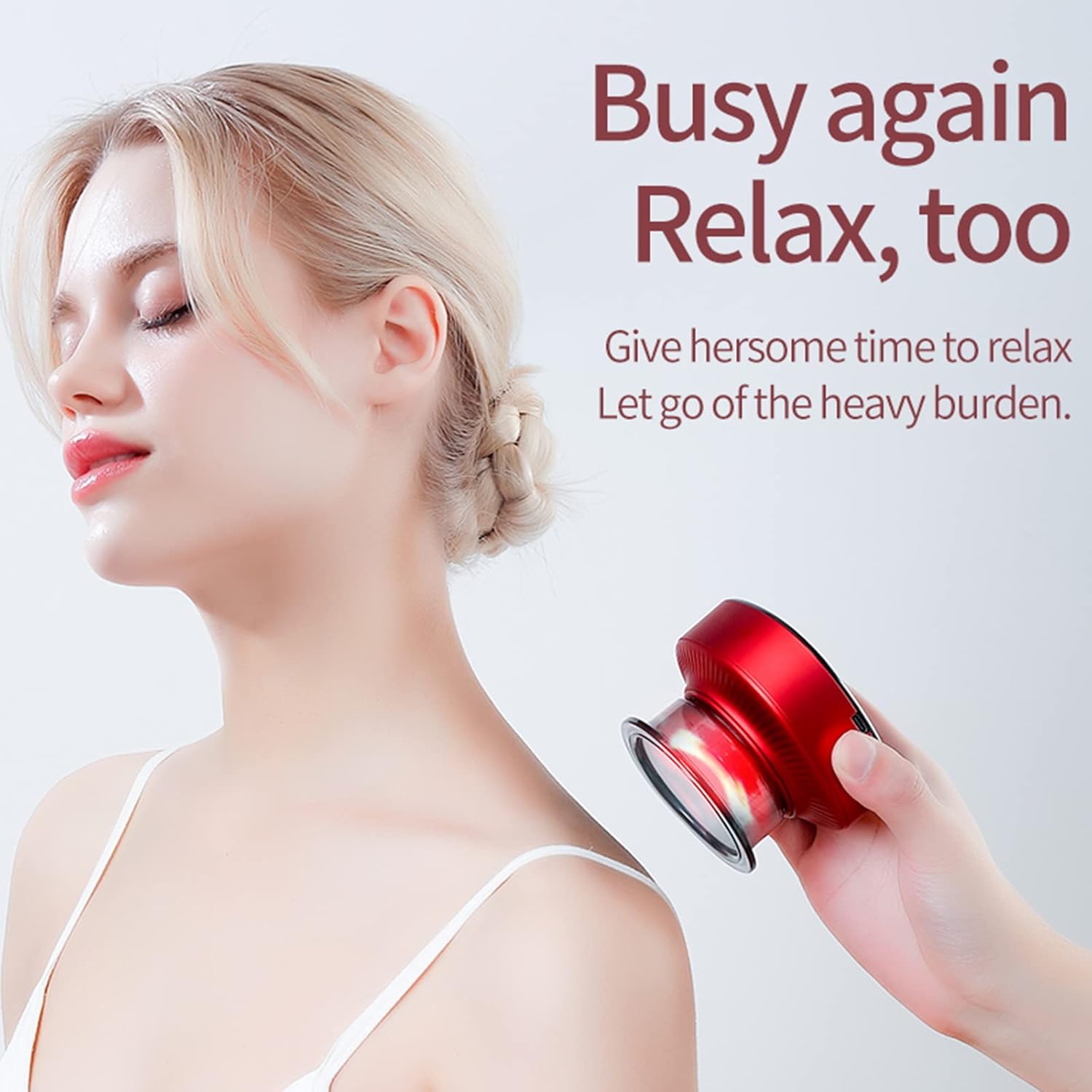 outil gua sha & cupping intelligent à lumière rouge – 12 niveaux